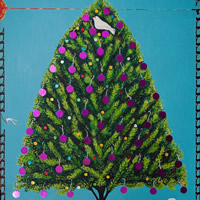 Mi árbol de navidad 'Casi una Tregua' 80cm x 127cm, 1999