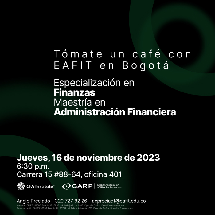 Imagen de Tómate un Café con EAFIT Bogotá - Finanzas y Administración Financiera