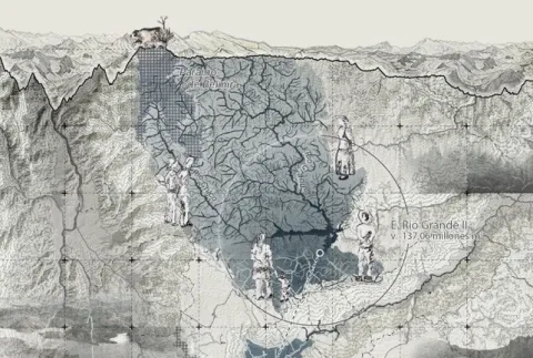 mapa de los embalses que proveen de agua potable al valle de aburrá